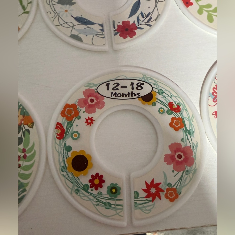 Baby Closet Dividers – Floral Nursery Clothing Organizers (0–24 Months) - Picture 6 of 7